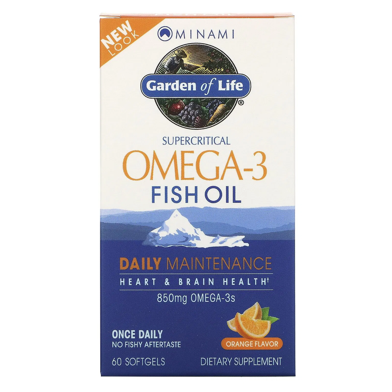 Minami Nutrition Supercritical Omega-3 – Aceite de Pescado Sabor Naranja | 60 Cápsulas Blandas